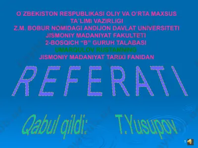 олимпиада ўйинлари тарихи — PPTX