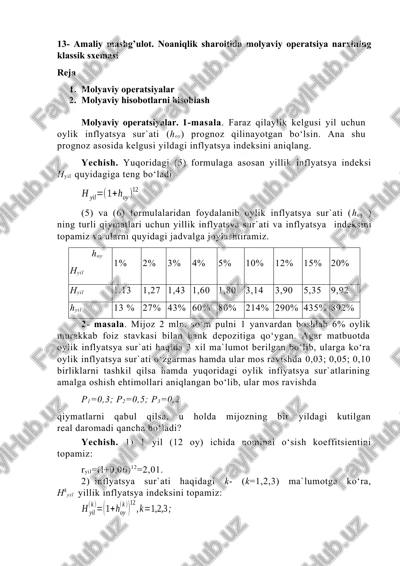 molyaviy operatsiyalar — DOCX