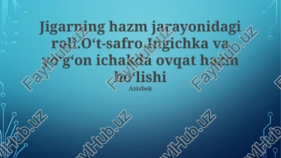 safro suyuqligining tarkibi — PPTX