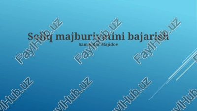 soliq majburiyatini bajarish — PPTX