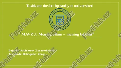 mening oilam mening baxtim — PPTX