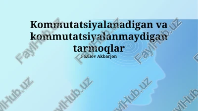 kommutativ va nokommutativ tarmoqlar — PPTX