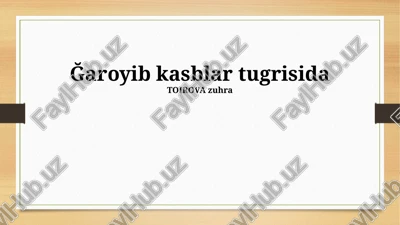 kelajakdagi g'alati kasblar — PPTX