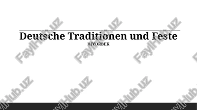 deutsche traditionen und feste — PPTX