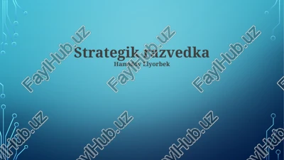 strategik razvedka — PPTX