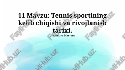 tennis sporti — PPTX