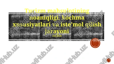 turizm mahsuloti — PPTX