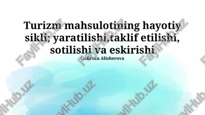 turizm mahsuloti — PPTX