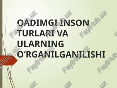 qadimgi inson turlari va ularningoʻrganilganilishi — PPTX