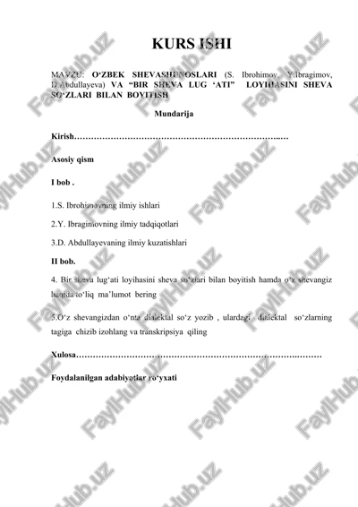 o'zbek shevashunoslari — DOCX