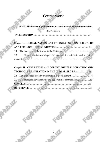 the impact of globalization on scientific and technical translation — DOCX