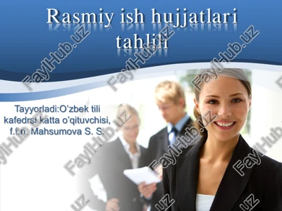 rasmiy ish hujjatlari — PDF