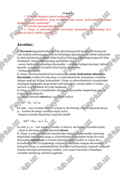 daromadlar — DOCX