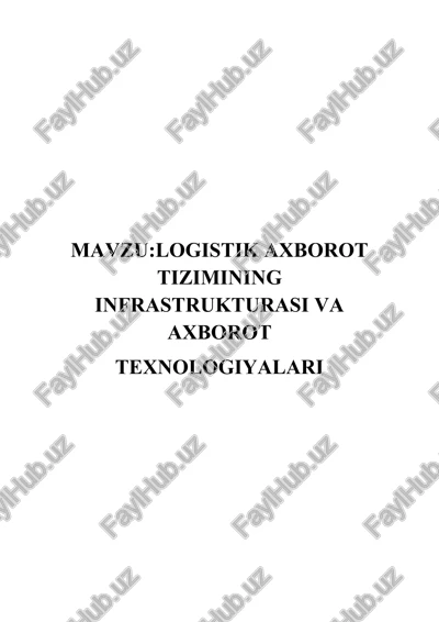 logistik axbarot tizimi — DOC