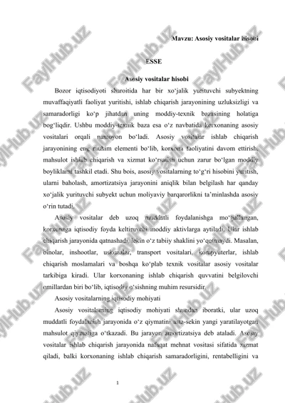 asosiy vositalar hisobi — DOCX