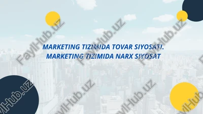 marketing tizimida tovar siyosati — PDF