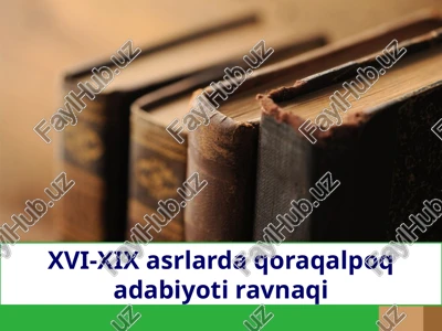 qoraqalpoq yozma adabiyoti — PPTX
