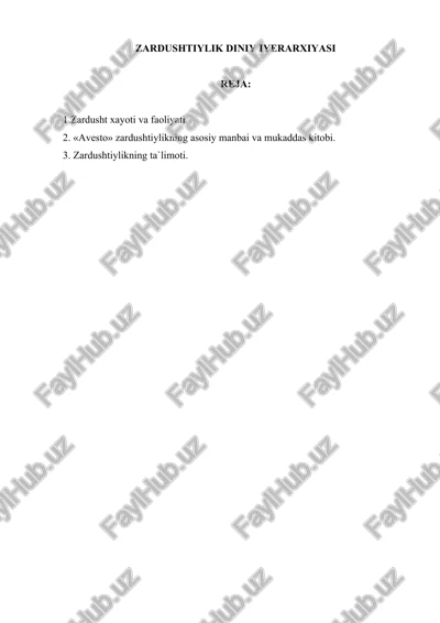 zardushtiylik diniy iyerarxiyasi — DOCX