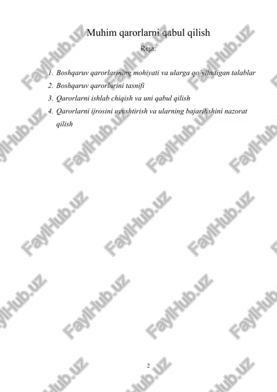 qaror qabul qilish — DOC