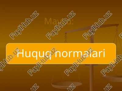 huquq normalari — PPTX