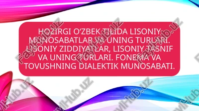 lisoniy umis va yahvo — PPTX