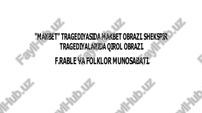 makbetning xarakter evolyutsiyasi — PDF