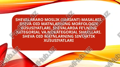 shevalararomoslik(variant)masalasi — PPTX