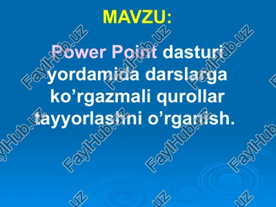 power point dasturini qo'llab-quvvatlash — PPTX