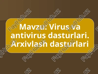 dasturli viruslar — PPTX