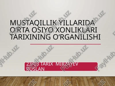 xonliklar tarixiga yangicha yondashuvlar — PPTX