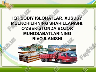 iqtisodiy islohatlar — PPTX
