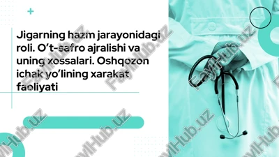 jigarning hazm jarayonidagi roli — PPTX