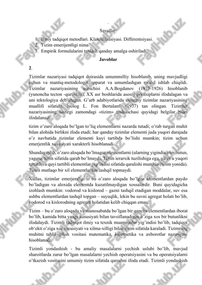 tizimlar nazariyasi — DOCX