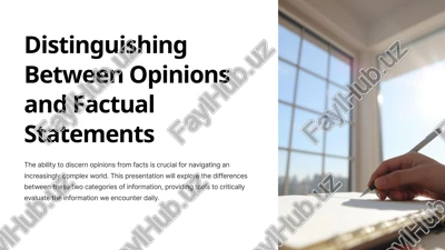 distinguishing between opinions and factual statements — PPTX