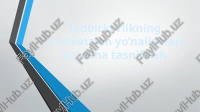 innovatsion tadbirkorlik — PPTX