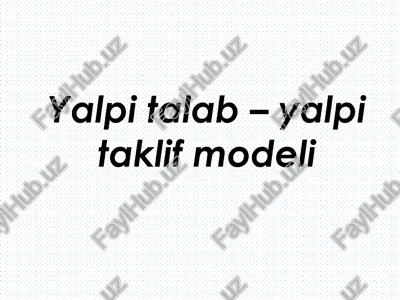 yalpi talab — PPTX
