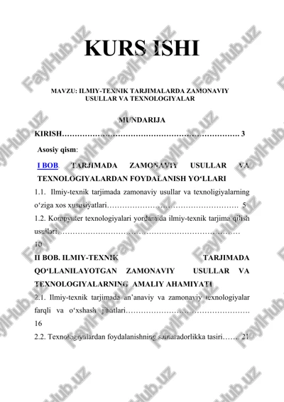 ilmiy-texnik tarjimalarda zamonaviy usullar va texnologiyalar — DOCX