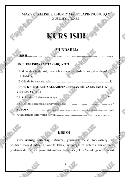 kelishik umumiy ma’nolarining nutqiy xususiyatlari — DOCX