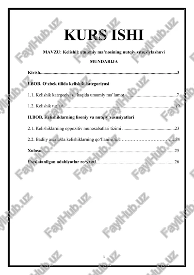 kelishik umumiy ma’nosining nutqiy xususiylashuvi — DOCX