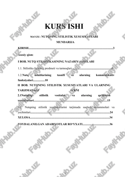 nutqning stilistik xususiyatlari — DOCX