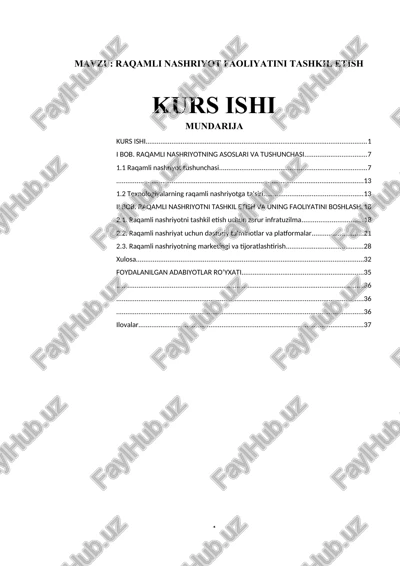 raqamli nashriyotning tashkili — DOCX