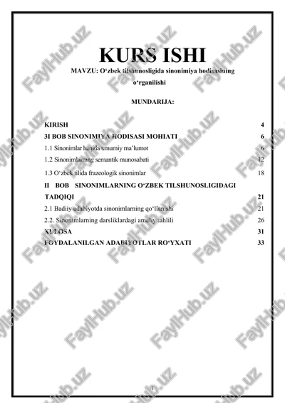 o‘zbek tilshunosligida sinonimiya hodisasining o‘rganilishi — DOCX