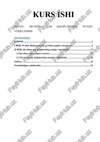 qo‘shma gap qoliplarining nutqiy voqelanishi — DOCX