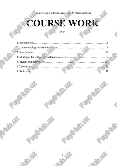using authentic materials to teach speaking — DOCX