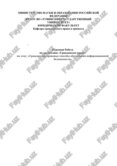 grajdanskie pravovie sposobi obespecheniya informatsionnoy bezopasnosti — DOCX