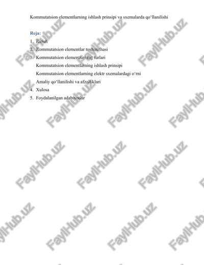 kommutatsion elementlar — DOCX