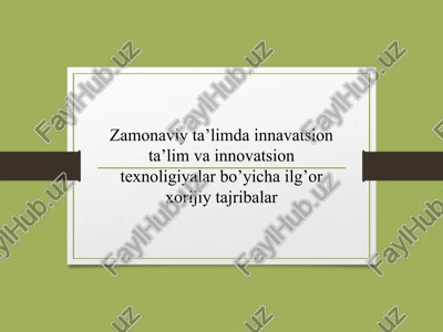 modulli texnologiyalar — PPTX