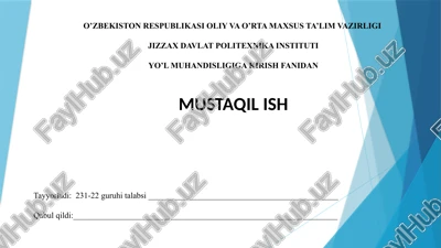 materiallar sifatini tekshirish usullari — PPTX