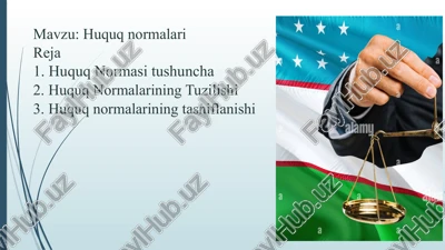 huquq normalari — PPTX