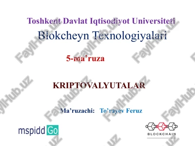 blokcheyn texnologiyalari — PPTX